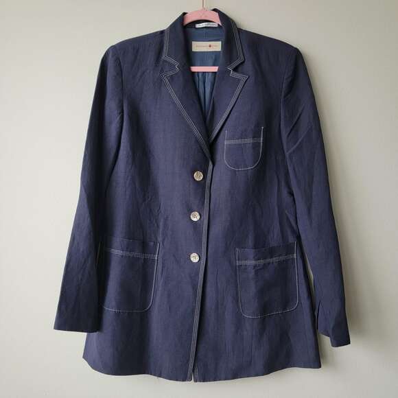 VTG French Silk Linen Jacket - Picture 4 of 10